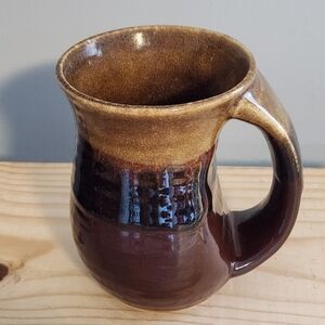 Handcrafted Shades of Brown Pottery Glazed Ceramic Mug